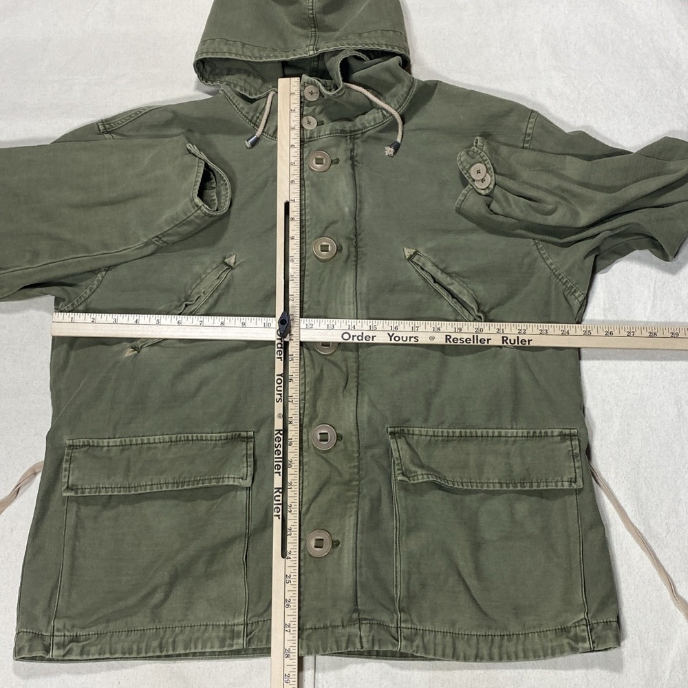 Free People Joshua Tree Utility Military Style Hooded Cotton Jacket Moss sz Sm - Picture 9 of 16